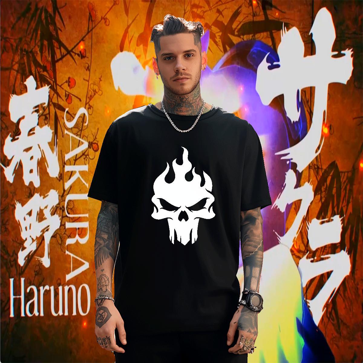 Unisex T Shirt For Man 100% Cotton 230g skull High Street Hip Hop Custom Print Plus Size Short Sleeve Soft Tshirts 2024 Tops Tees