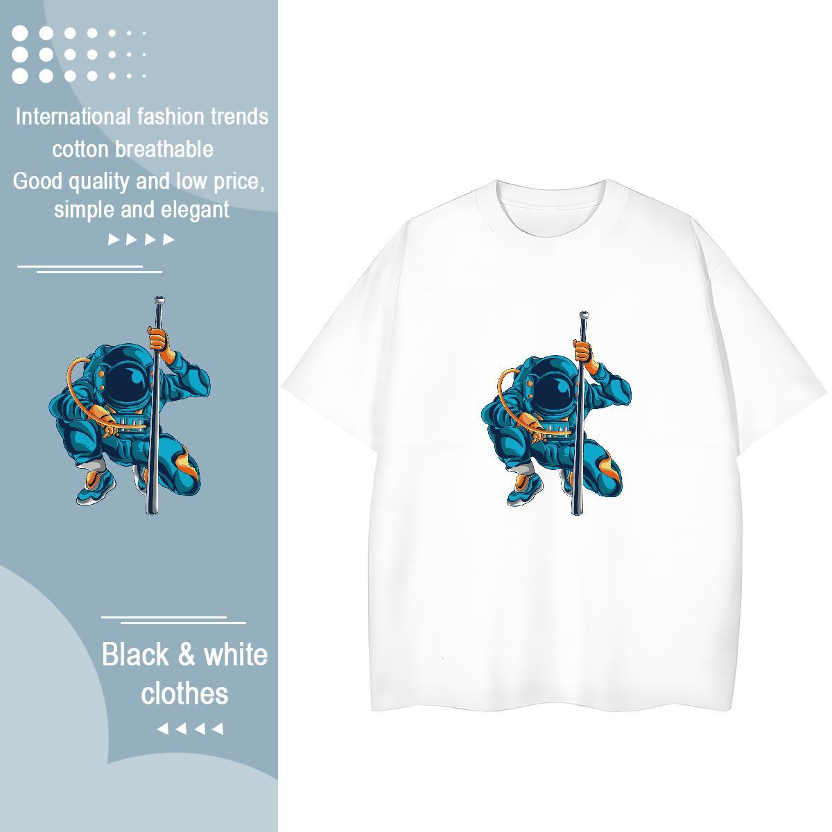 Designer Womens Tshirts 100% Cotton 230g universe Sport T shirt Breathable Short Sleeve Custom Print Oversized Tees