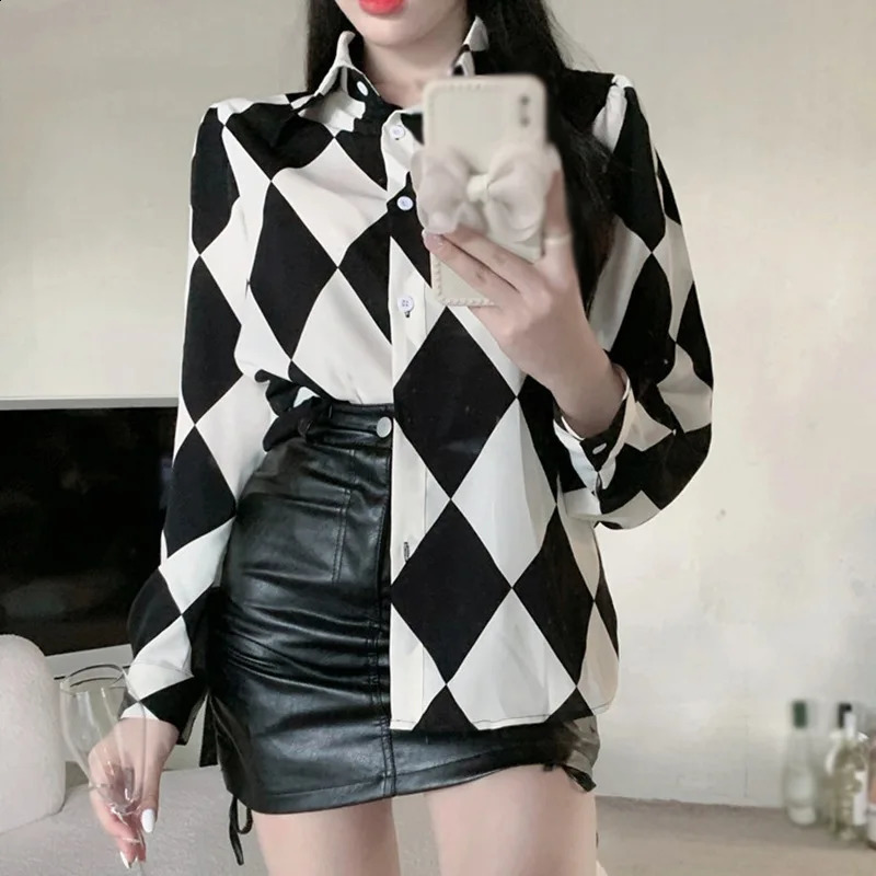 Spring Autumn Shirts for Women Long Sleeve Single Breasted Lightweight Lapel Collar 240823