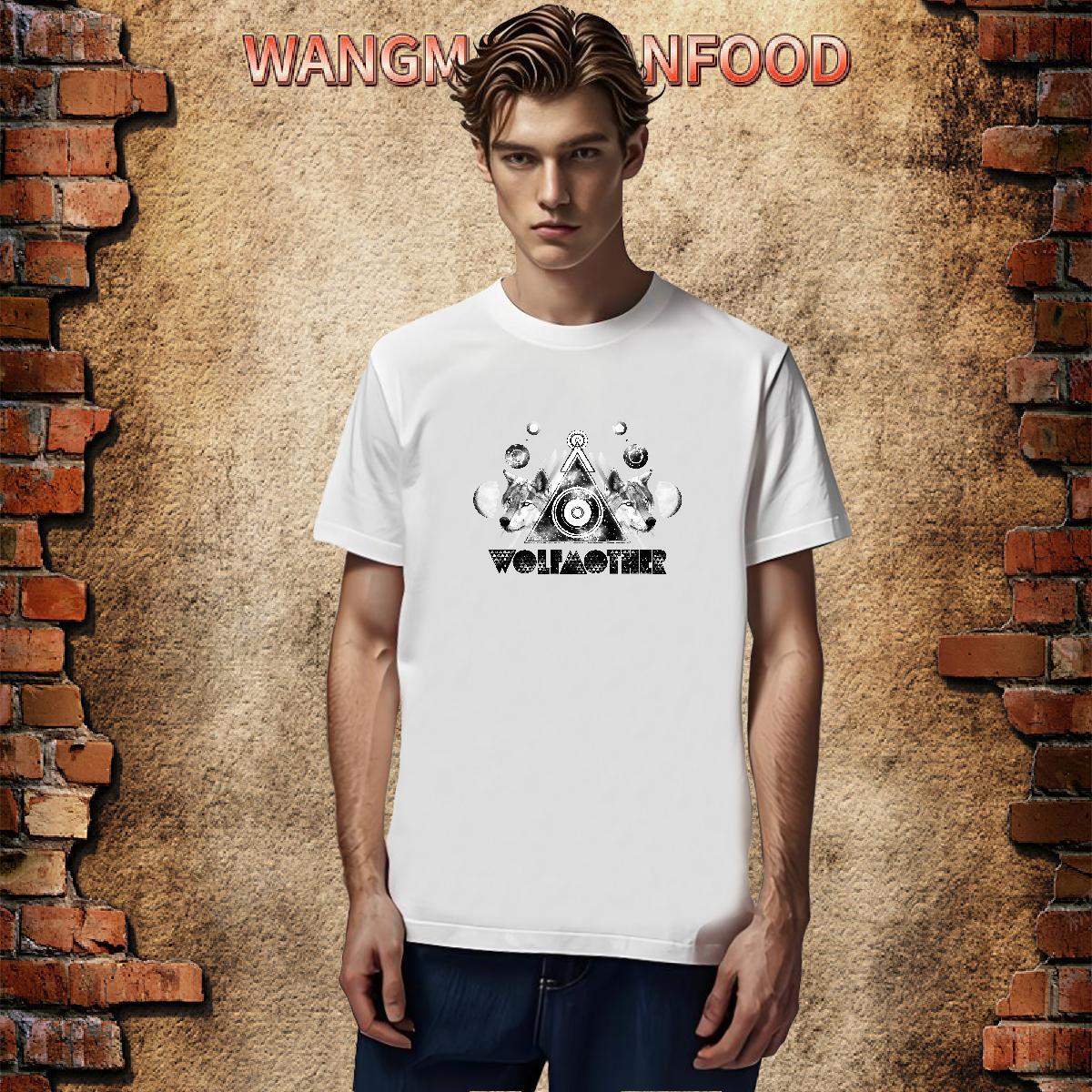 Wholesale T-Shirts for Men 230g Pure Cotton eye of the devil Hip Hop DIY Anime O-Neck Short Sleeve Men Tops Tees Custom Polos