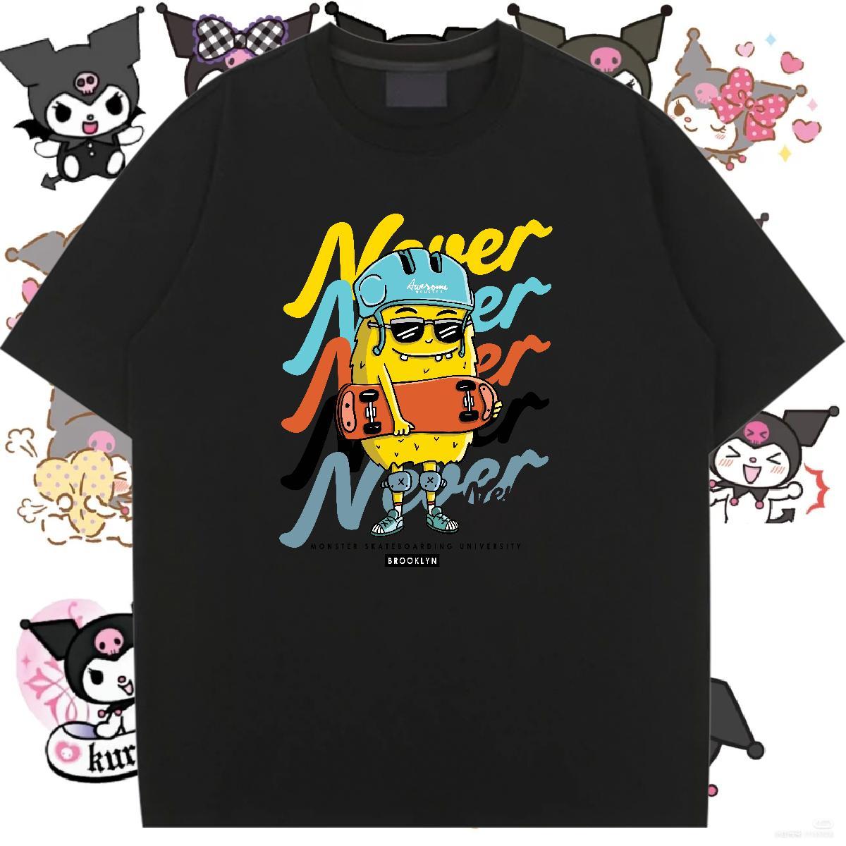 Comfortable Womens Tshirts 100% Cotton 230g America High Street Hip Hop T Shirts Women Breathable Short Sleeve Custom Printing Clothes