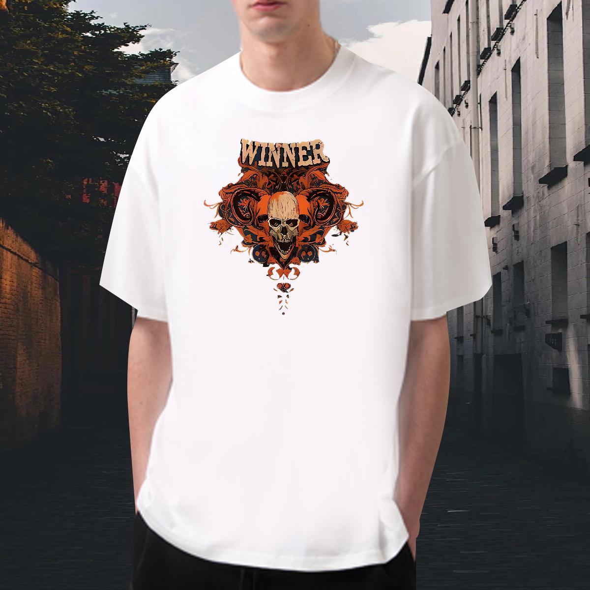 Cool T shirt 230g Cotton halloween Hip Hop Custom Printing O Neck Short Sleeves Mens Tshirts New Designer Clothings