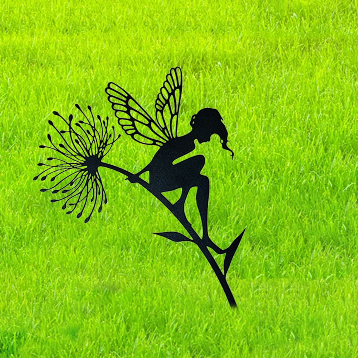 Garden Decoration Fairy Stake Garden Fairy Silhouette Art Outdoor Patio Lawn Deck Pathway Garden Fairy Decorations