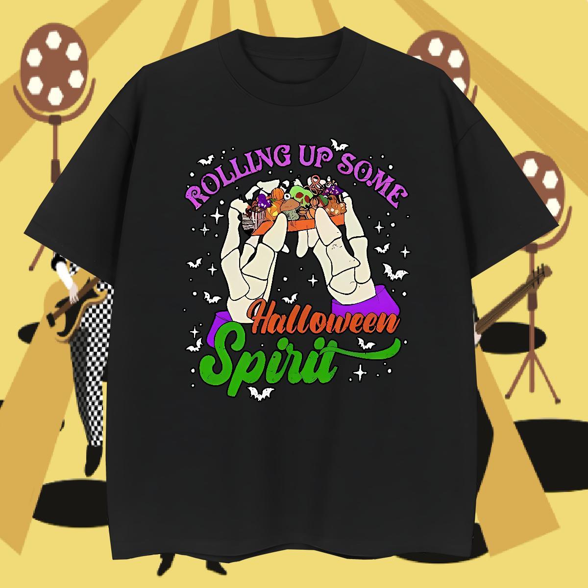 Casual New Tshirts halloween Beach 100% Cotton 230g Clothings Round Neck Short Sleeve Cool T-Shirts Cartoon Print
