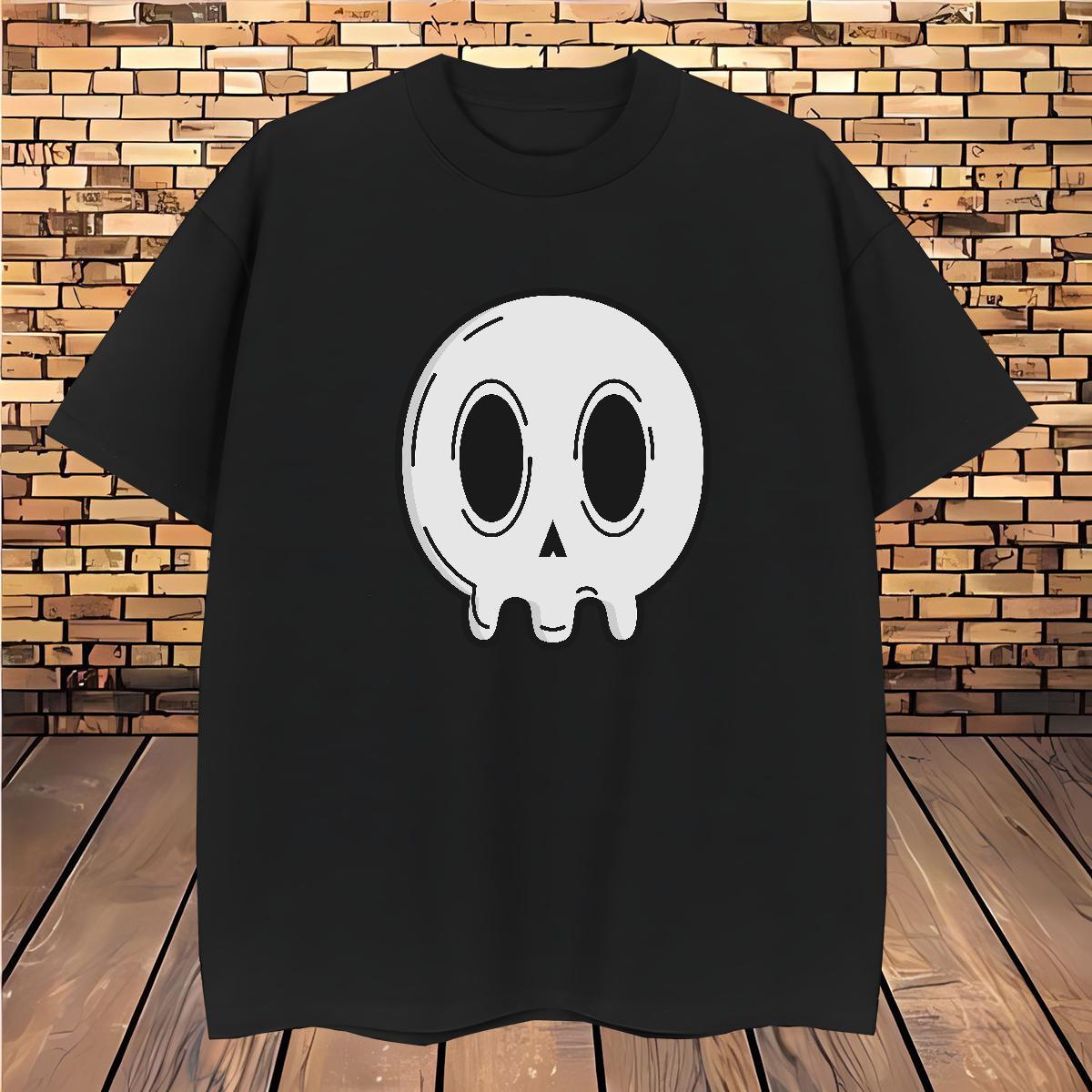 Popular T-Shirts 100% Cotton 230g skull Anime Printing Street Plus Size Cartoon Breathable Crew Neck Men Tees Brand Clothings