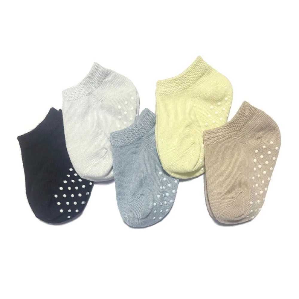 5 Pairs Kids Socks Non-slip Floor Socks For Toddler Baby Boys Girls White Ankle Socks CL240824
