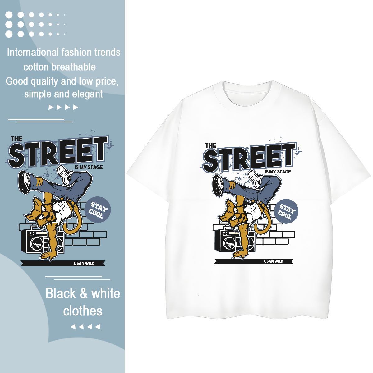 Designer Nice Women Tees 230g 100% Cotton dance Hip Hop Women T Shirts Breathable Black White Tees Shirts
