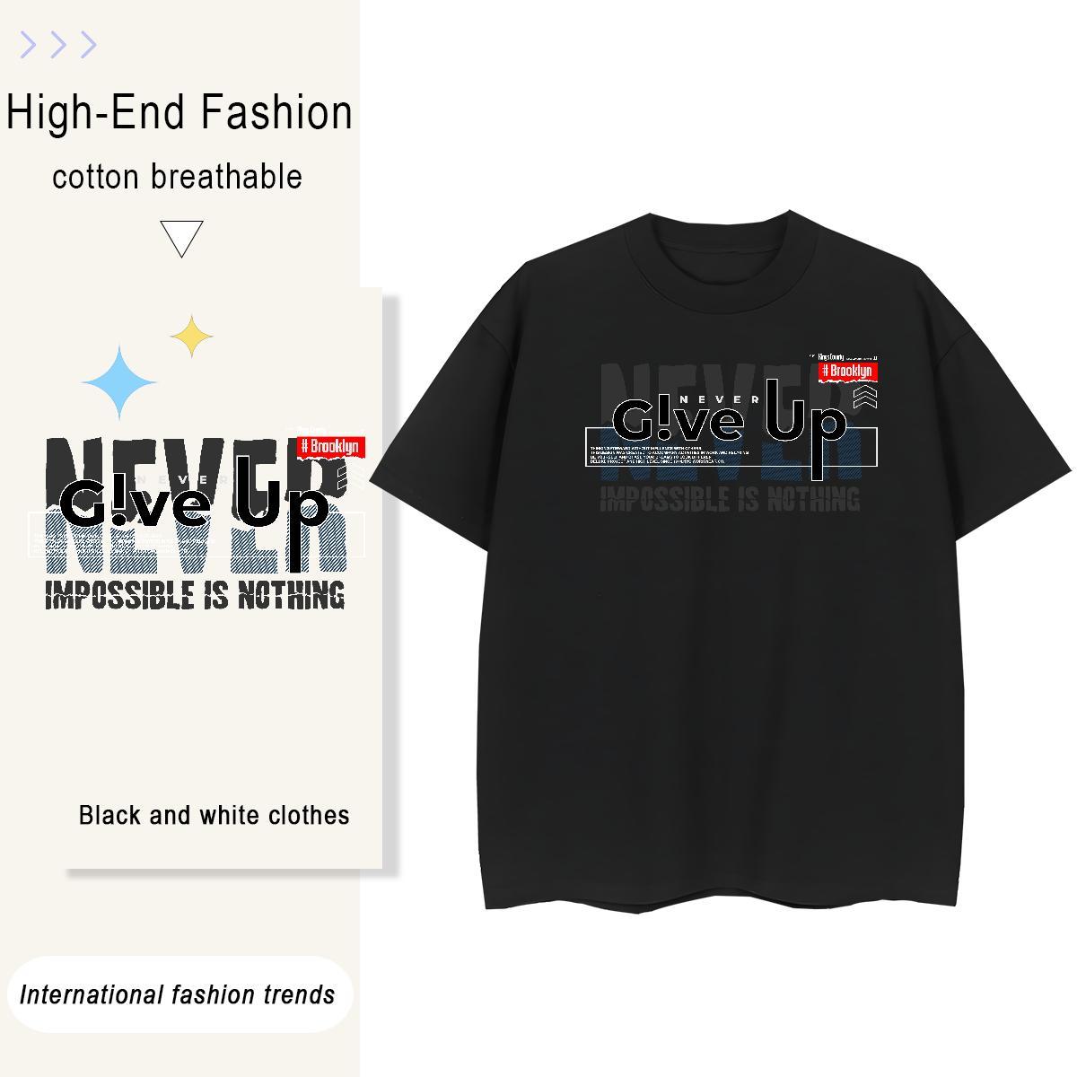 5A Womens Tshirts 230g 100% Cotton letter Street T Shirt For Woman Breathable Short Sleeve DIY Logo Tops Shirt