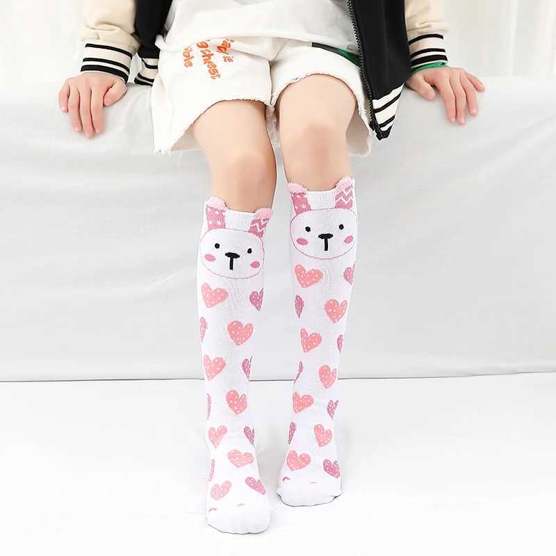 Children warmer ankle short lovely socks Cartoon Cute Kids Girl Knee High Socks infant cotton Baby Animal Over Knee Socks girls CL240824