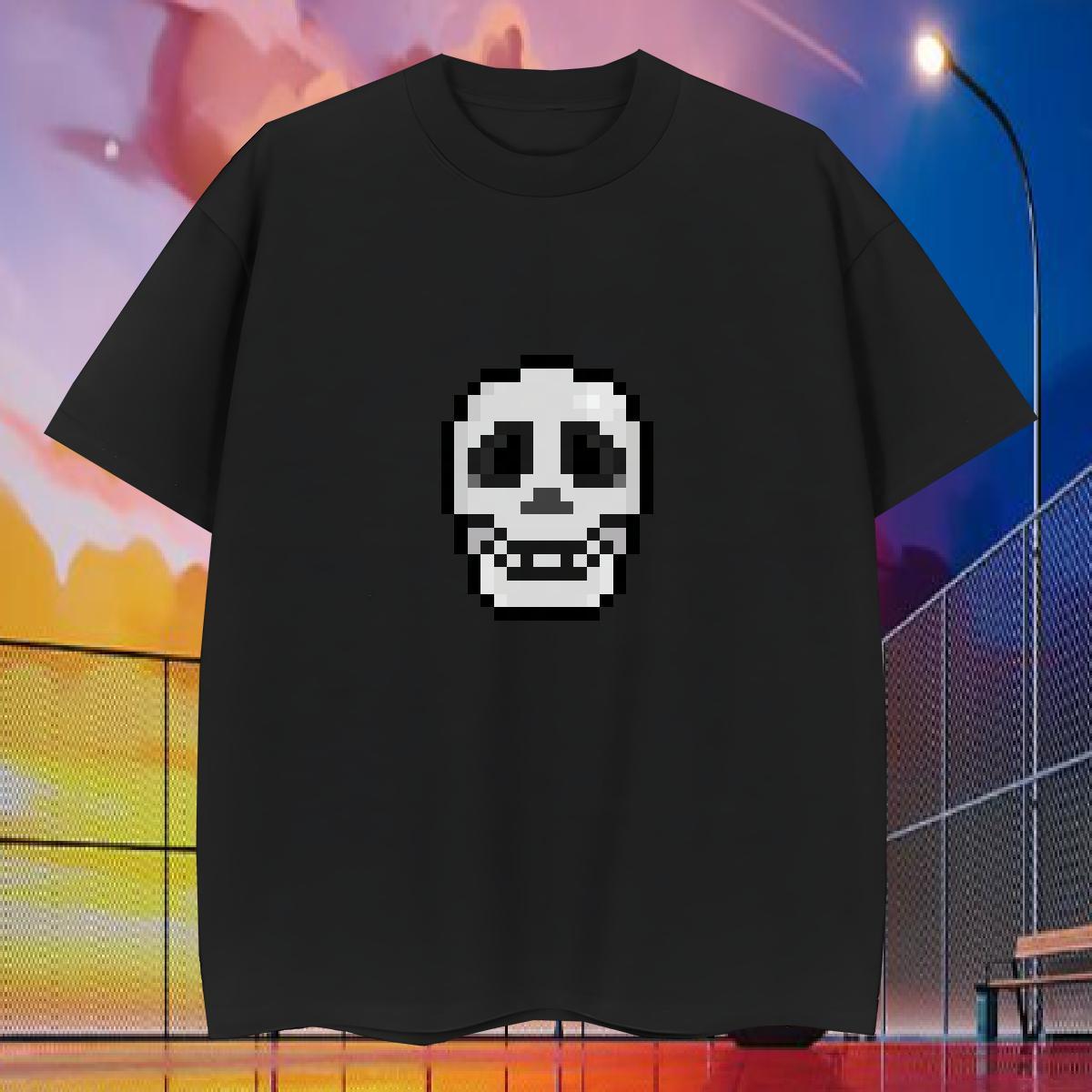 Designer Man T Shirts 230g 100% Cotton skull Casual Beach Custom Print Plus Size Breathable Crew Neck Men Tops Tees DIY Polos