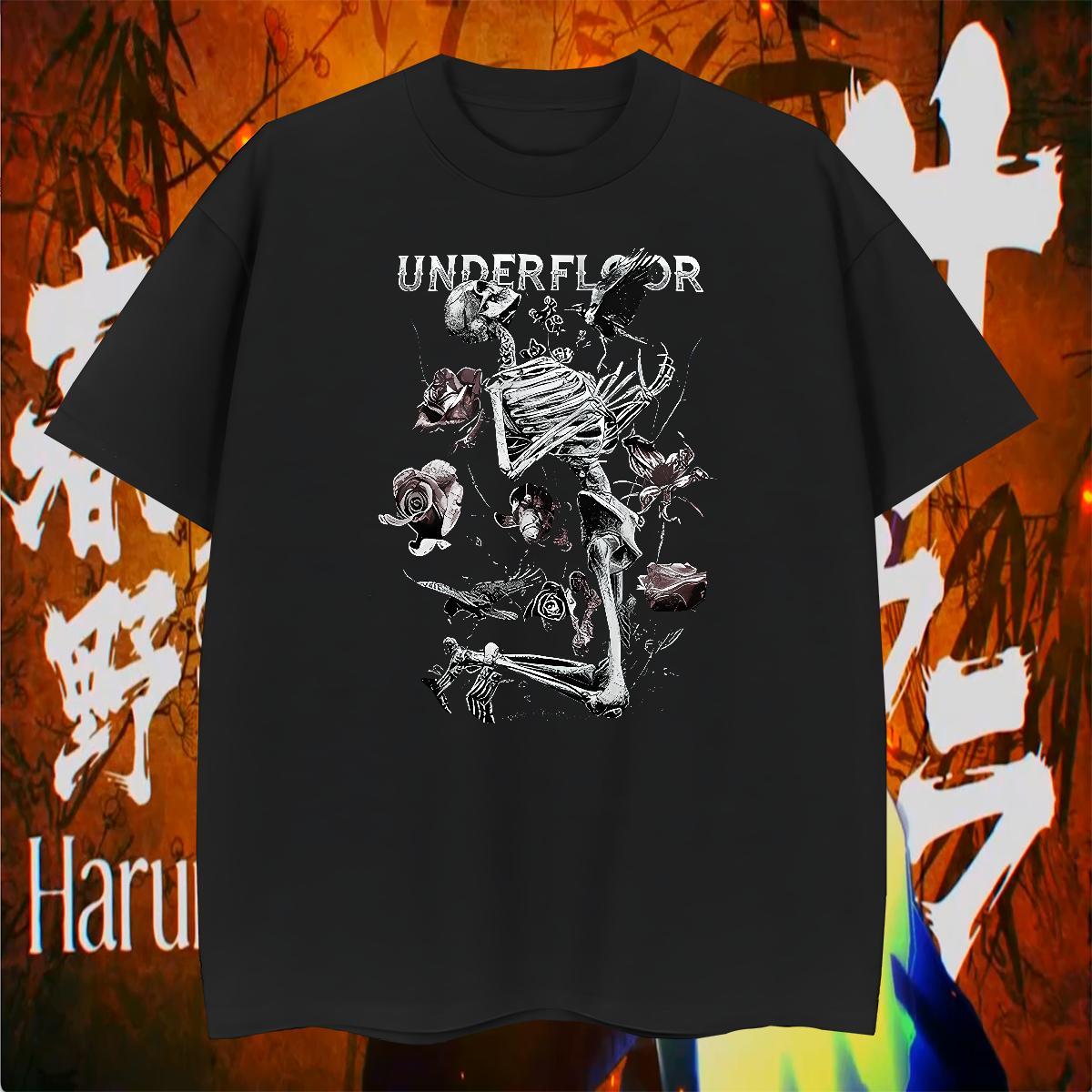 Brand T-Shirts for Men 230g 100% Cotton skull High Street Hip Hop Plus Size Cartoon Short Sleeve Soft Mens Tshirts Free Shipping Tees