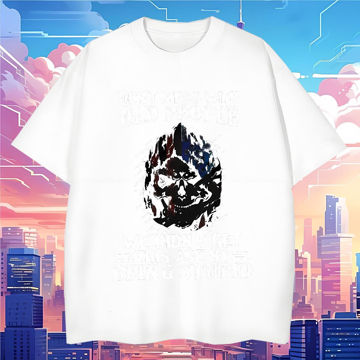 Loose Fit Mens T Shirts 230g Pure Cotton skull Daily Outfit Customized Print Breathable Short Sleeve Men Tshirts Designer Fashion Wear