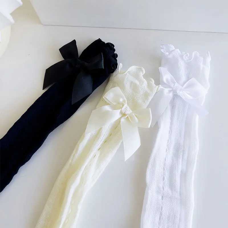 Baby Spring Summer Thin Lolita Sock Bowknot Stockings Girl Long Socks School Uniform Princess Calf Socks Kids Knee High Stocking CL240825