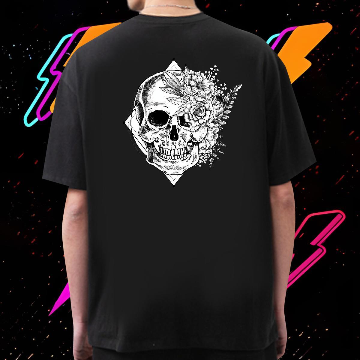 Cool Design Man T Shirts 230g 100% Cotton skull Casual Custom Print Plus Size Breathable Short Sleeve Tshirt for Man Woman Wholesale Clothes
