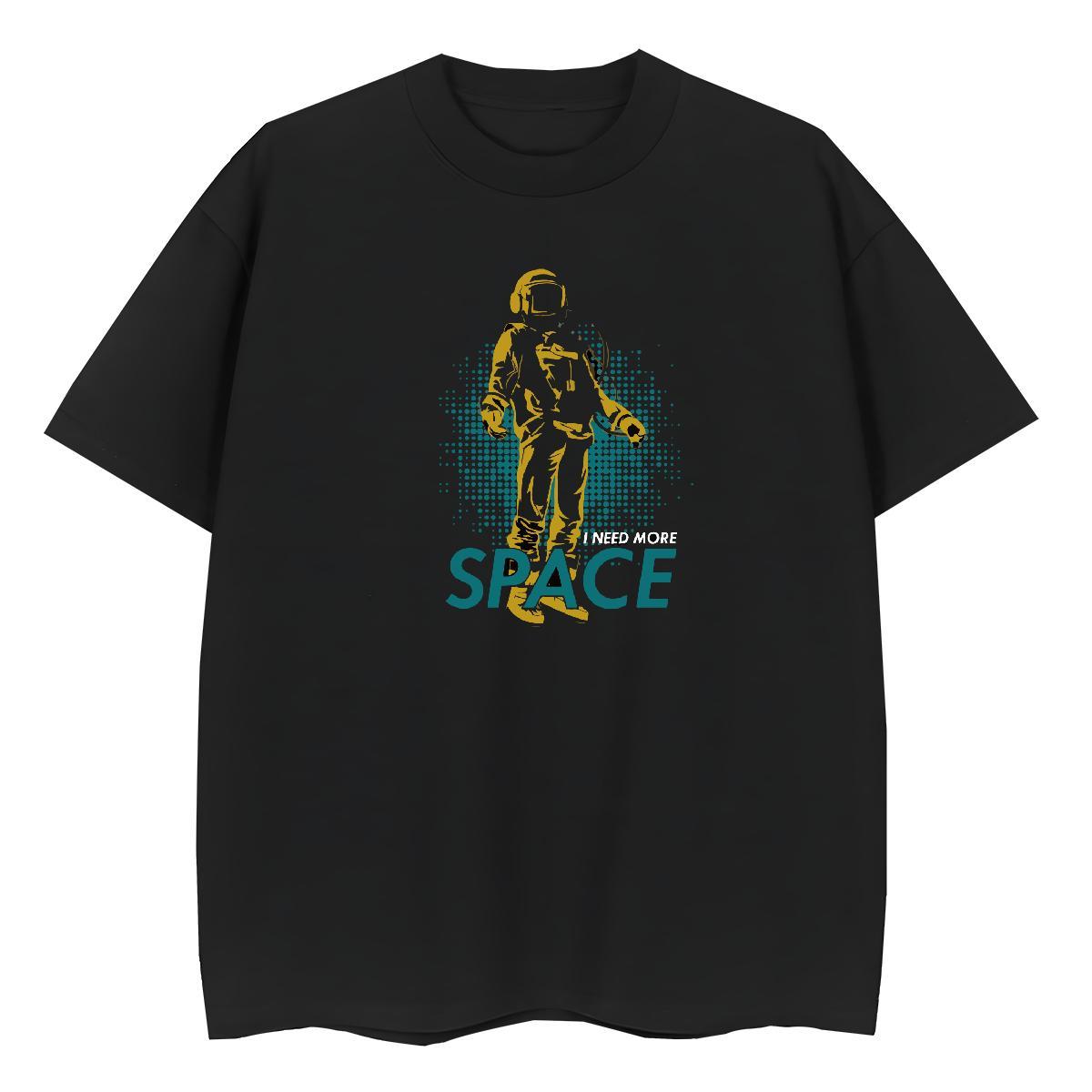 Popular Couples T Shirts 100% Cotton 230g universe Summer Casual T-Shirts for Women Breathable Cartoon Print Wear