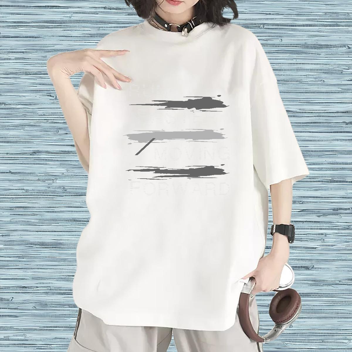 Brand Woman Tshirt 230g Cotton letter Sports Street Wear Womens T Shirts Round Neck Short Sleeve Oversized L-4XL Top Tees