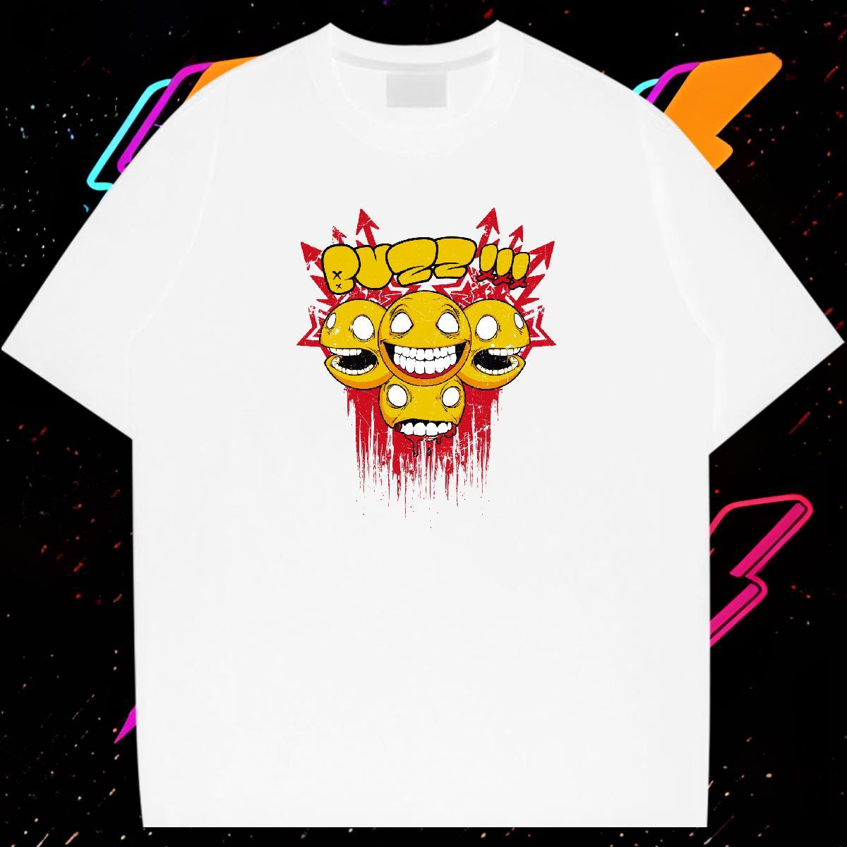 High Quality Men T Shirts 230g Cotton skull Street wear Hip Hop White Plus Size Pure Cotton Men Clothes T-Shirt Casual New Clothings