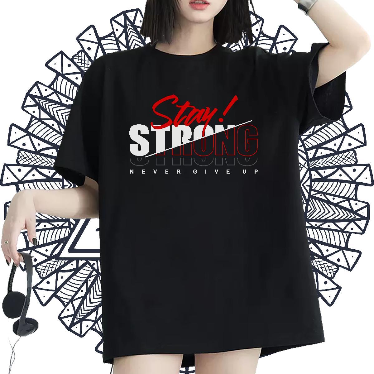 Free Shipping Woman Tshirt 230g Pure Cotton letter Home Outdoor T-Shirts for Women Short sleeve Soft Anime Print Wear