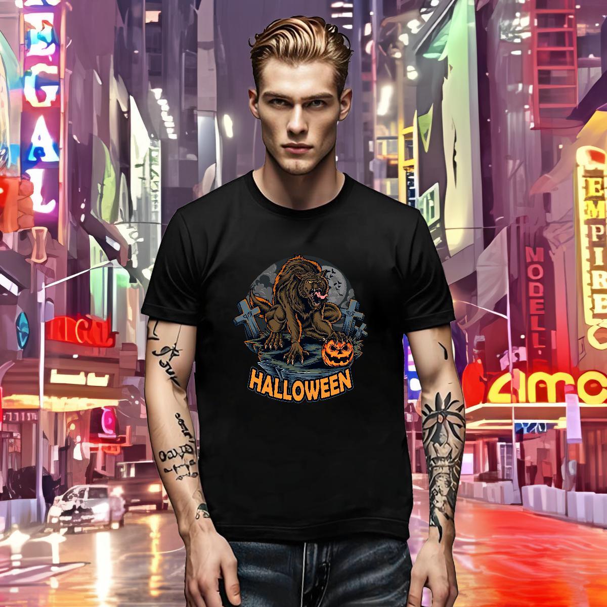 2024 New Tshirts halloween Street Wear 230g 100% Cotton Tees Pure Cotton Cool Design T Shirt For Man Plus Size Custom