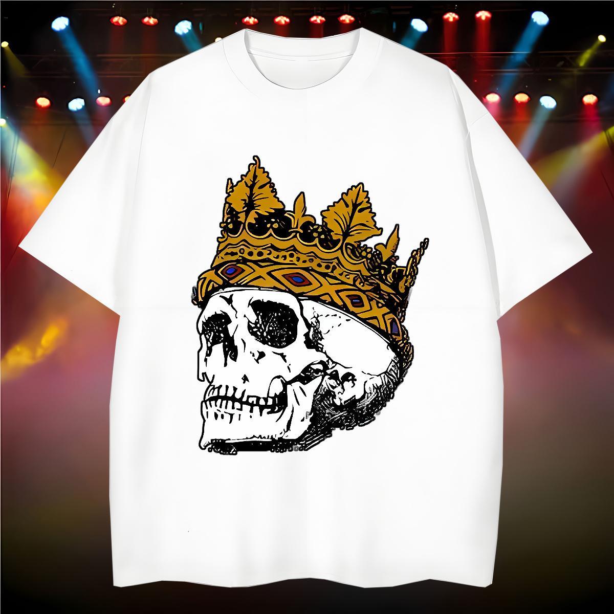 Cool T Shirt For Man 230g 100% Cotton crown Casual Beach DIY Breathable Crew Neck Mens Tshirts Wholesale Tops Tees