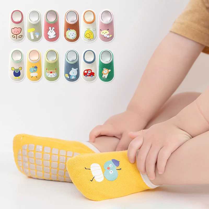 Lawadka 3Pairs/lot 0-5T Childrens Socks For Boys Girls Cotton Casual Print Spring Kids Boy Girl Non Slip Toddler Floor Socks CL240824