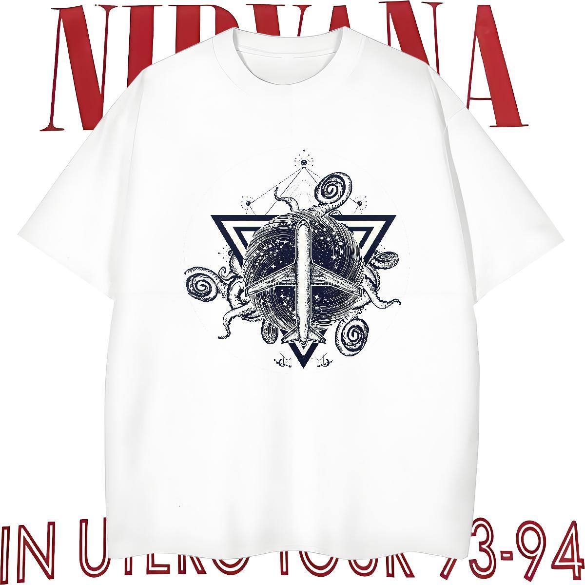 Designer Mens T Shirts 230g 100% Cotton eye of the devil Hip Hop Black White Pure Cotton Tshirts Fashion Design Tops
