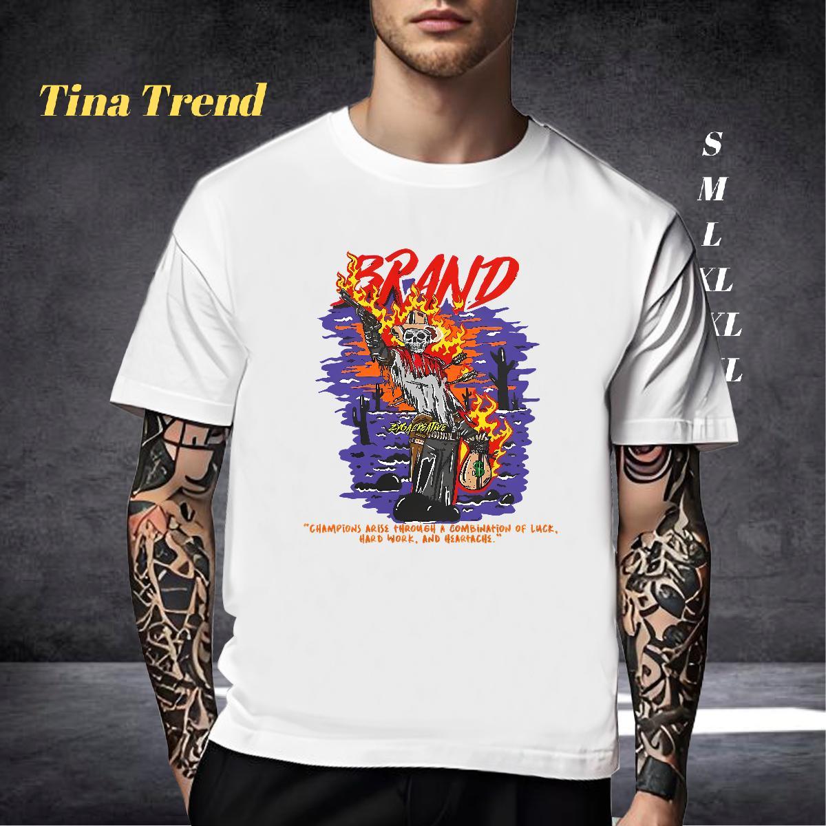 Free Shipping Mens T Shirts 100% Cotton 230g skull Street Casual Plus Size Cartoon Crew Neck Men Tees Brand Tee Shirt