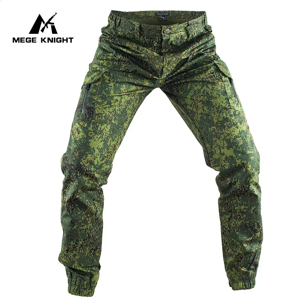 Mege Tactical Camouflage Jogger Outdoor Anti Tear Cargo Pants Work Clothes Hiking Hunting Combat Soldiers Street Clothing 240823