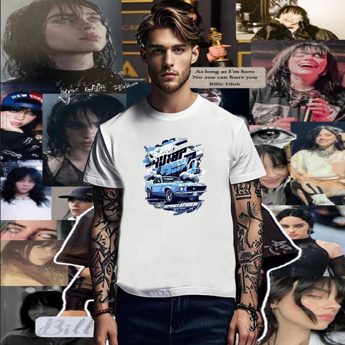 High Quality T-Shirts 230g Pure Cotton car Sport Custom Printing Short Sleeve O-Neck Tshirt for Man Woman New Arrival Polos