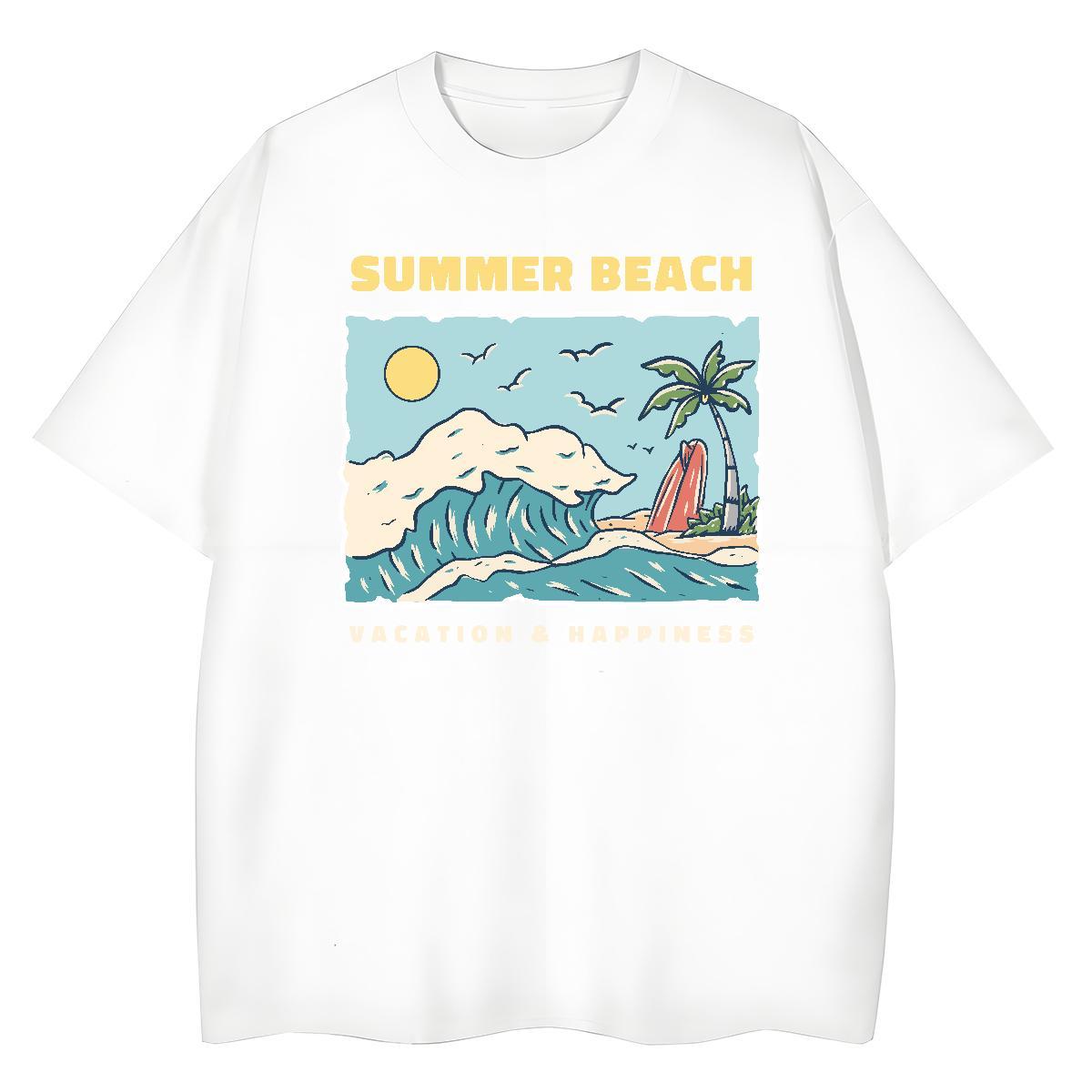 2024 Men Clothes T-Shirt tree Anime Printing Street 230g Cotton Tops Tees Breathable Soft Unisex Mens T Shirts Graphic