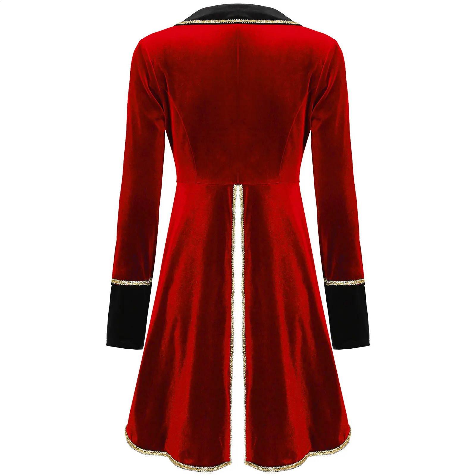 Halloween womens adult circus costume velvet long sleeved jacket Christmas carnival roleplaying holiday 240823
