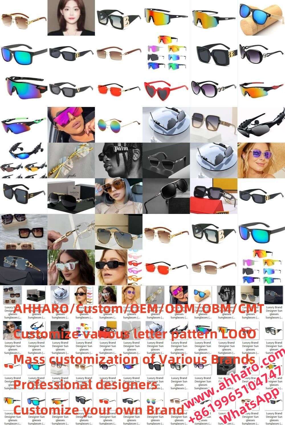 NEW Designer Custom Hip-hop Jewelry Clear Lens Plated VVS Moissanite Glasses Gold for Men Women Yellow Sunglasses Gift Box AlloyMoissanite glasses