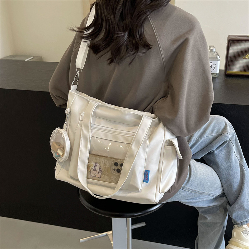 Women's fashionable shoulder bag, commuting bag canvas popular handbag