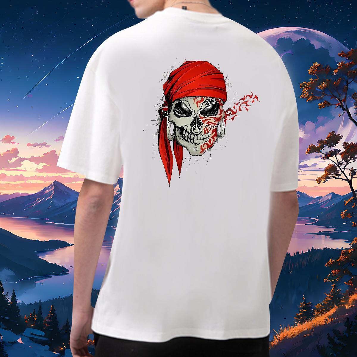 Classic T Shirt For Man 230g Cotton skull Sports Casual Custom Printing Breathable Crew Neck Couples T Shirts Designer Fashion Tee Shirt