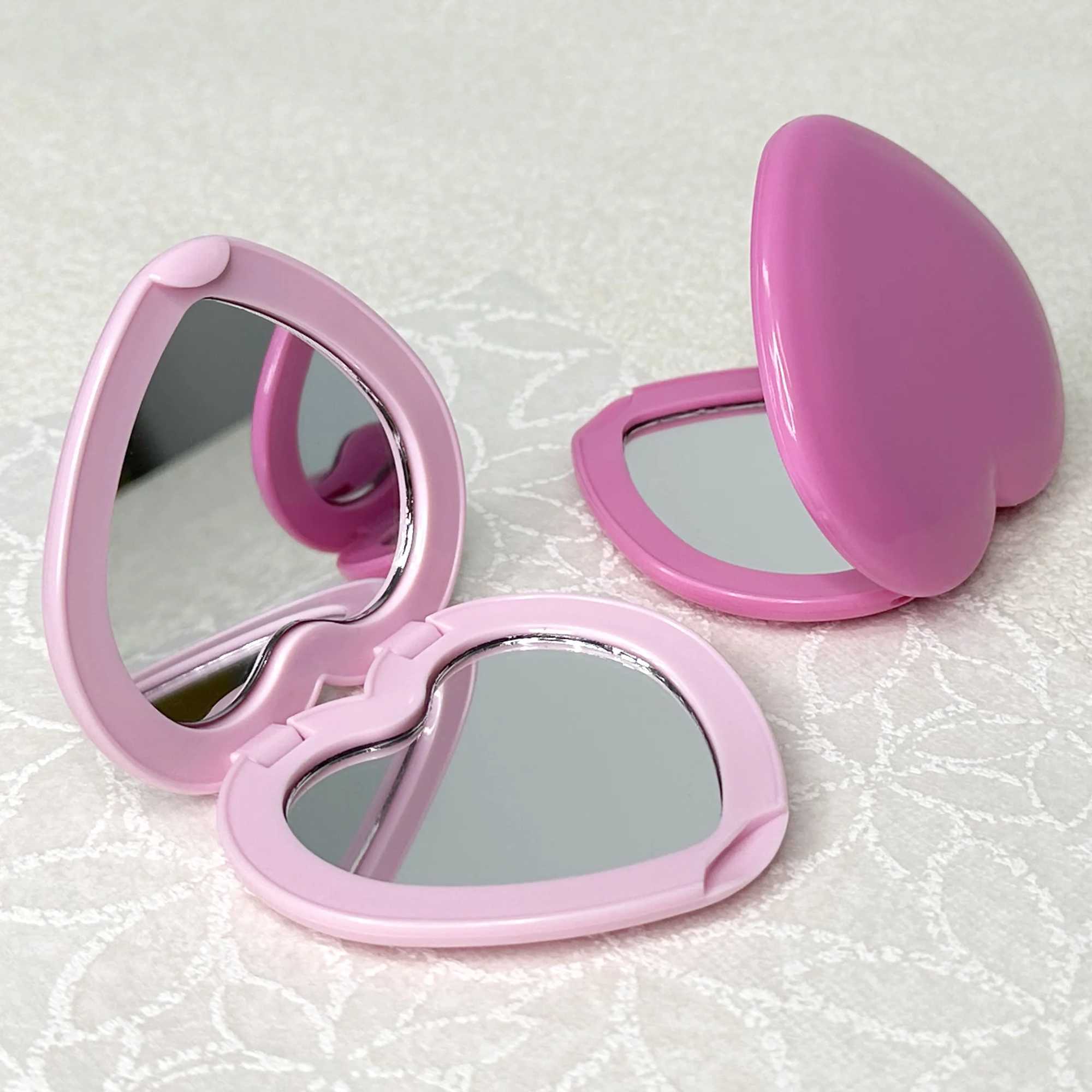 Heart Shaped Folding Hand Mirror 1X/2X Magnifying Double Sided Makeup Mirror Boutique MirrorXJ241213