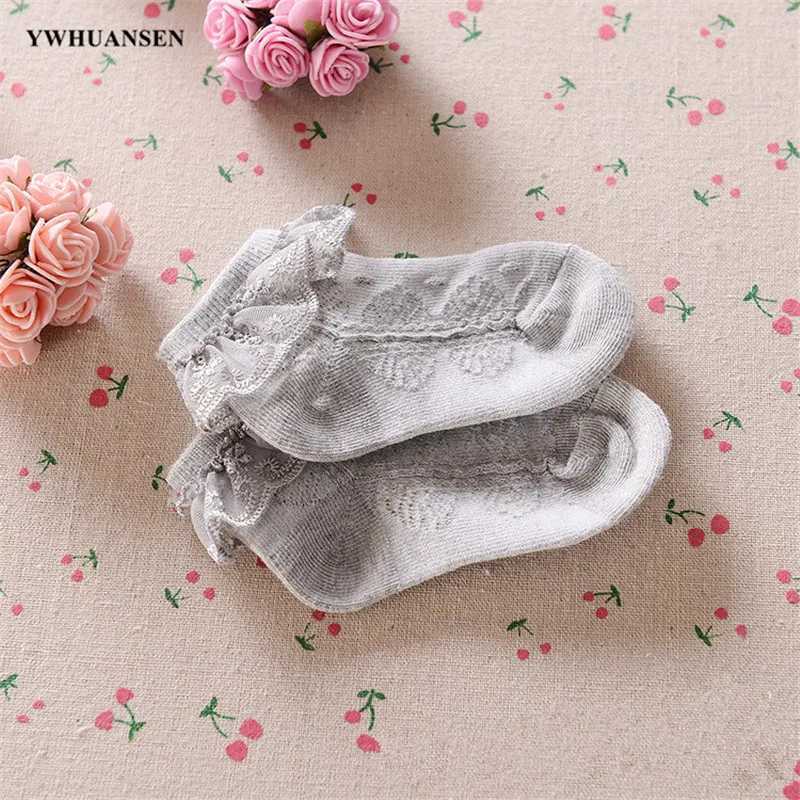 0 to 6 Yrs Cotton Eyelet Flower Socks Toddler Baby Child Girls Ruffle Lace Ankle Cotton Dress Socks Princess Summer CL240824