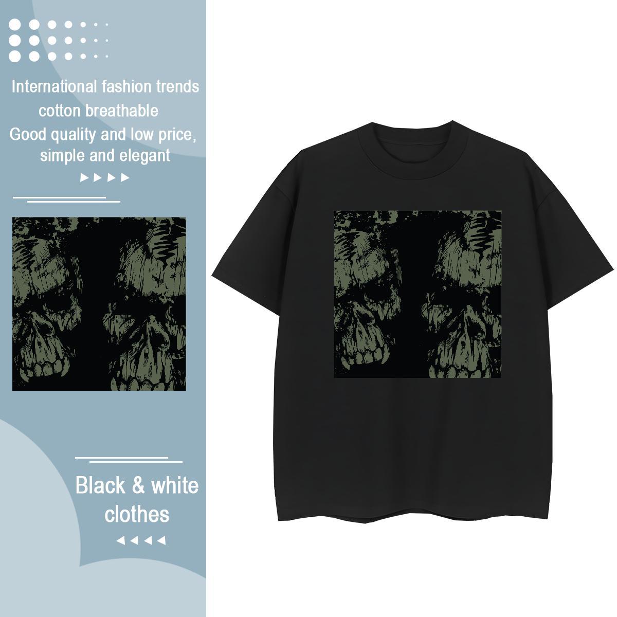 High quality Women Tshirts 230g 100% Cotton scary Hip Hop Woman T Shirts Breathable Crew Neck Anime Print Tees Shirts