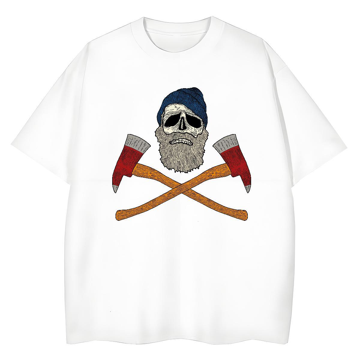 Designer Mens T Shirts 230g Cotton skull Casual Beach Customized Breathable Crew Neck Tshirt for Man Woman Fashion Designer Tops Tees