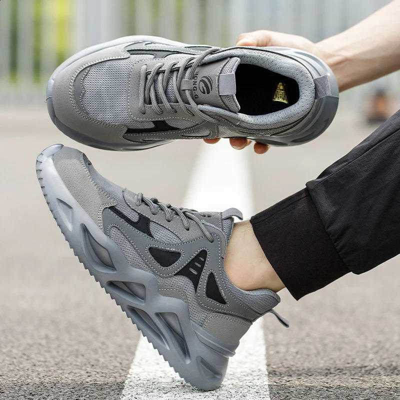 Lightweight Safety Shoes Men Women Work Shoes Steel Toe Cap Working Boots Sneakers Man Women Breathable Shoes Construction Shoes 240822