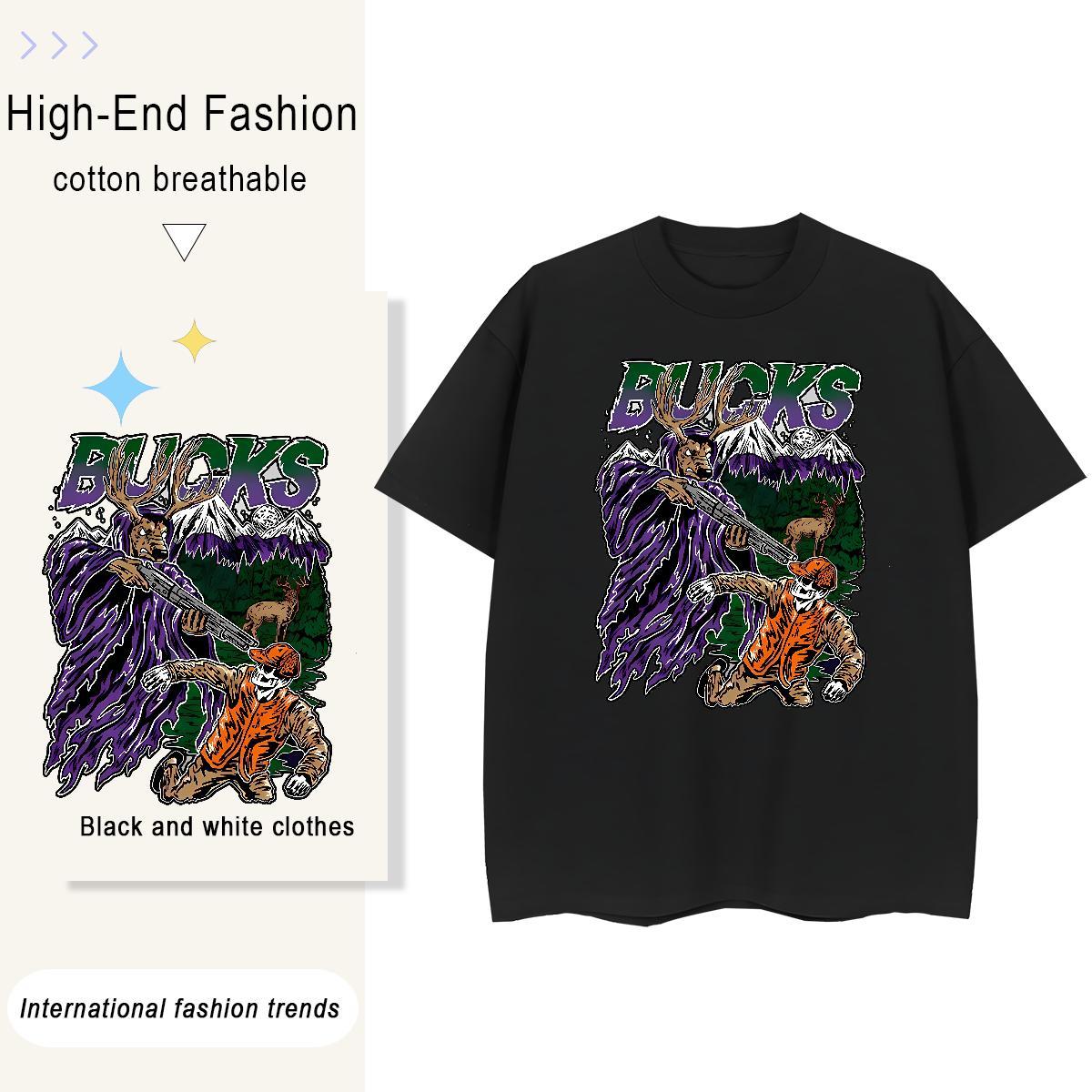 Classic T-Shirts for Men 100% Cotton 230g skull Street Graphic Breathable Short Sleeve Men Tshirts Custom Tops Shirt