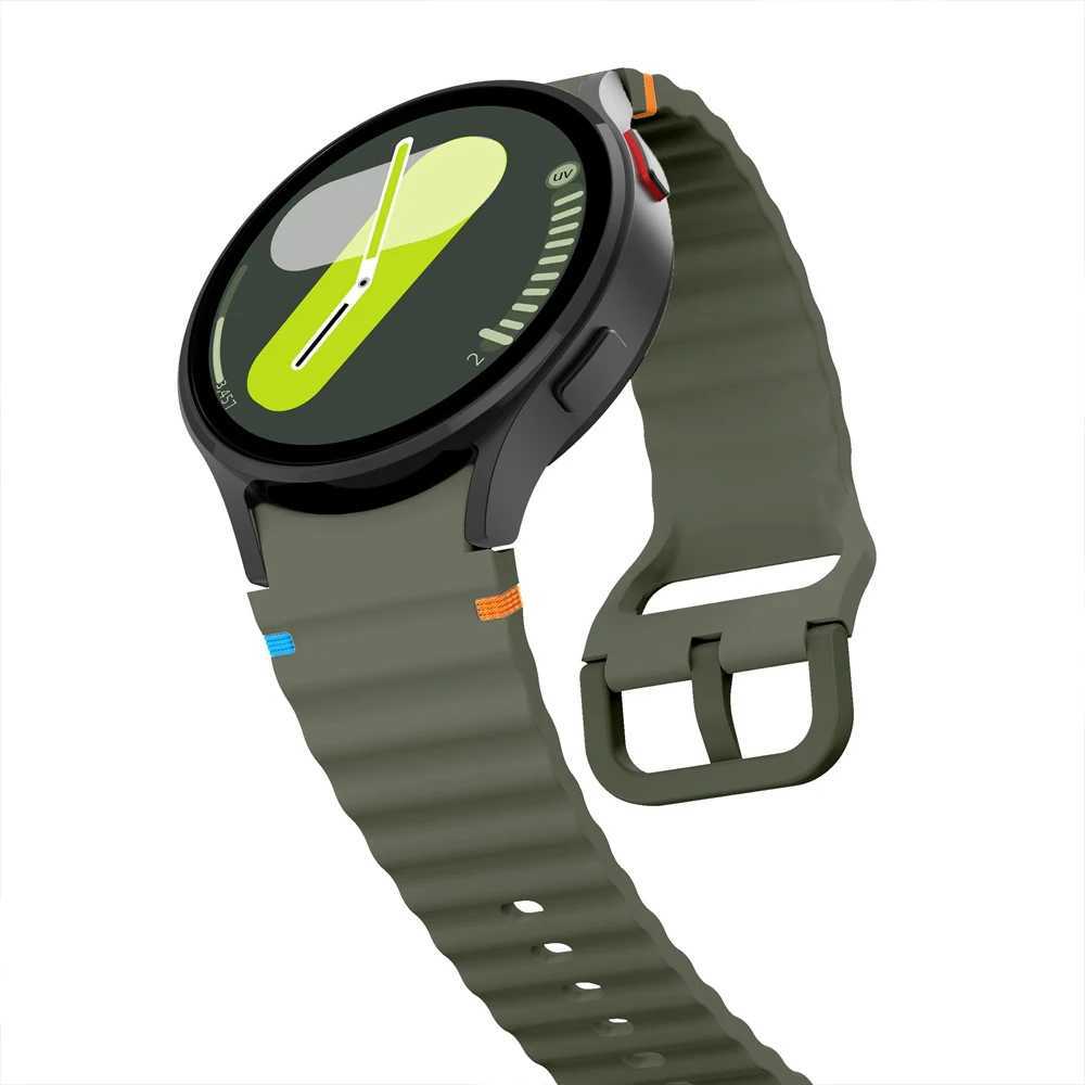 Suitable for Samsung Galaxy Watch 7 Band FE/5 Pro/6/4 Classic 44mm 40mm Original Silicone Sports Band Bracelet Correa Galaxy Watch 7 Strap W240824