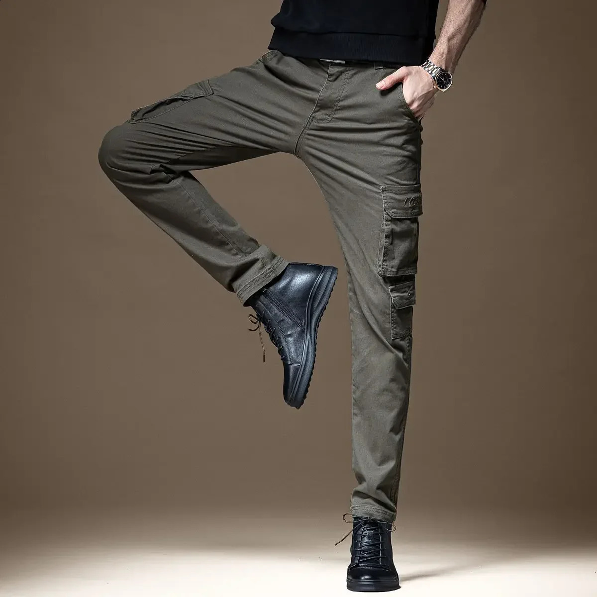 Motorcycle mens Trouser autumn cargo pants black work clothes ultrathin clothing highquality luggage est casual expression Y2k 240823