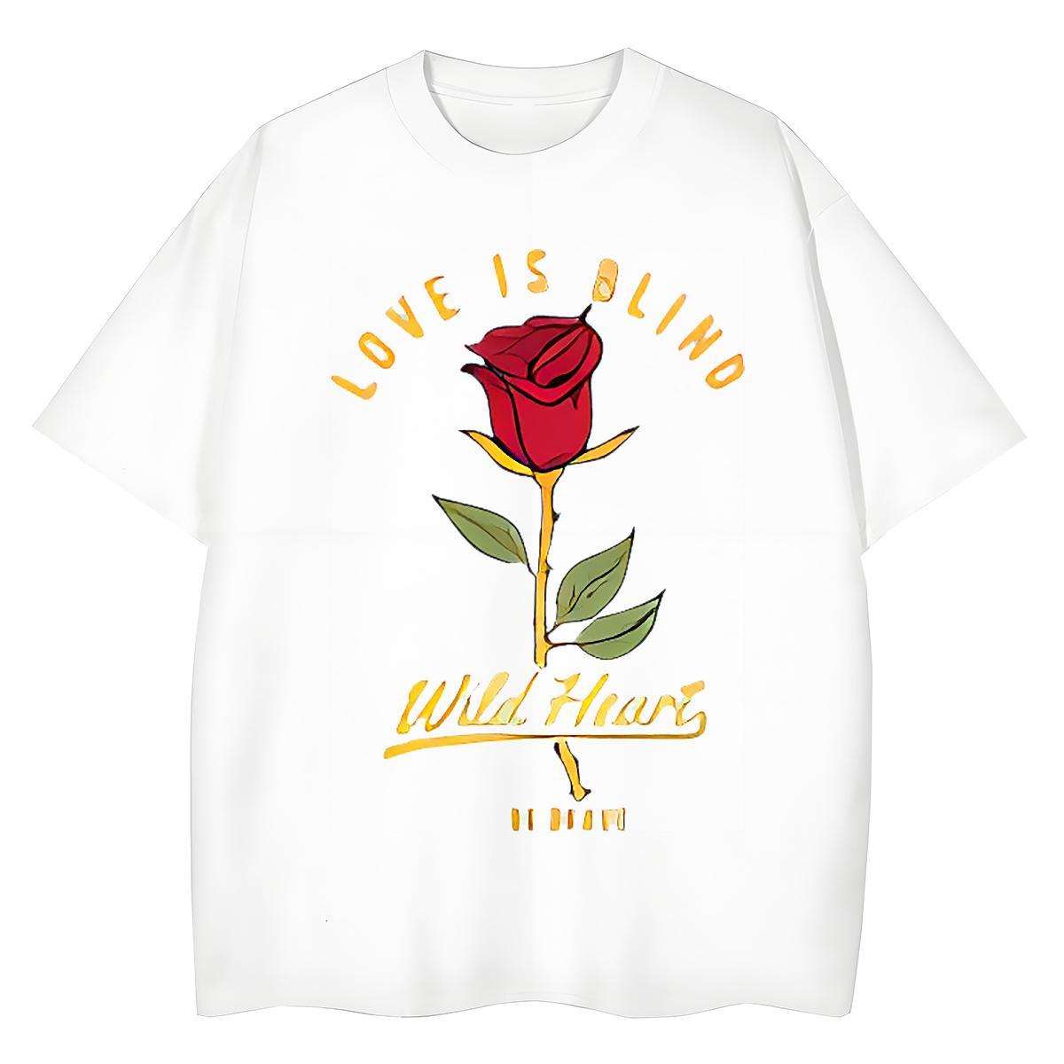 Fashion Designer Men Tees flower Daily Wear 230g Pure Cotton Tops Breathable Soft Cool Design T Shirt For Man DIY Anime