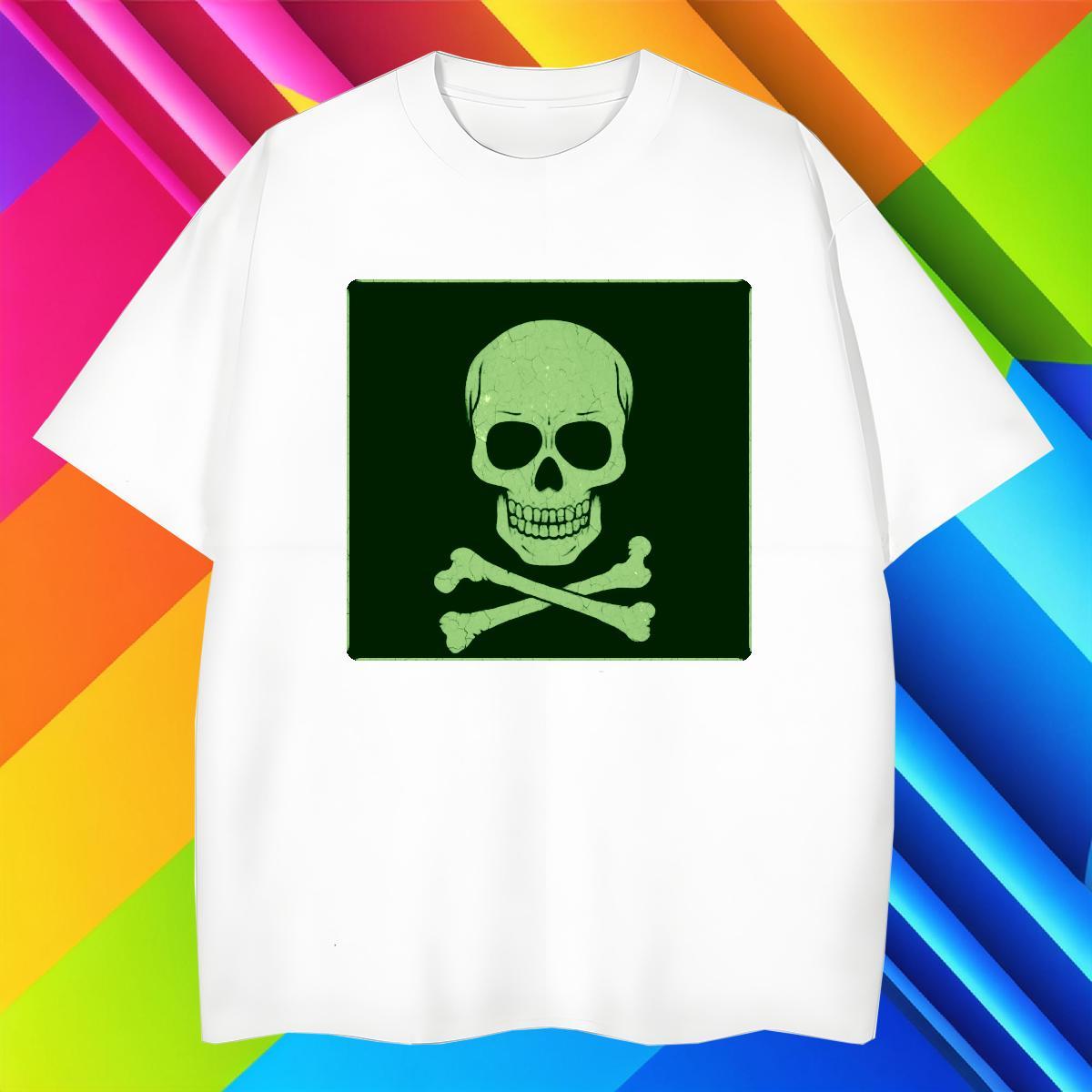 Loose Fit T-Shirts for Men 230g 100% Cotton skull Daily Wear Custom Print Plus Size Breathable Soft Men Tees New Arrival Polos