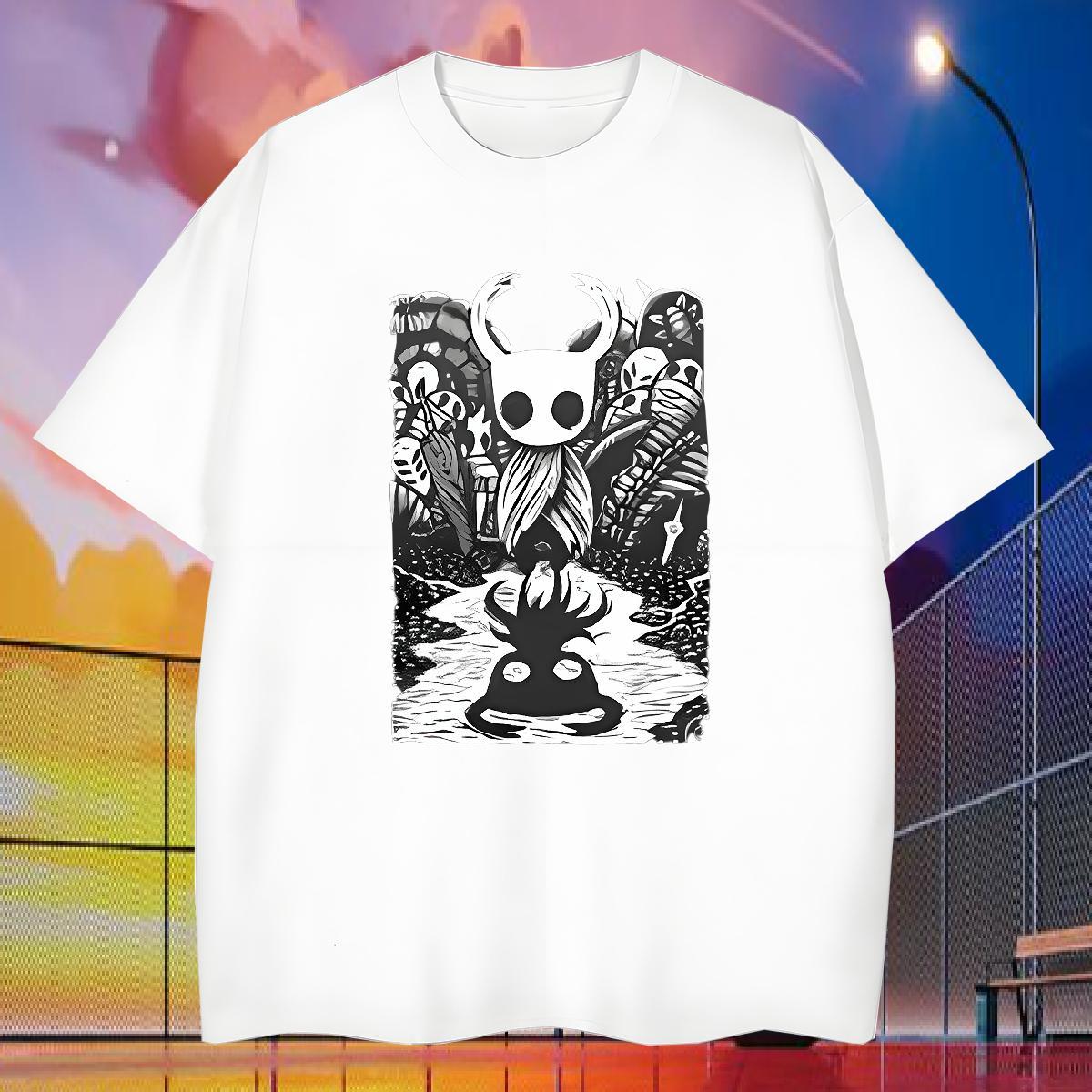 Soft T-Shirts for Men 230g Pure Cotton monster Casual Daily Wear Asian Size Breathable Short Sleeve Tshirts New Designer Tees