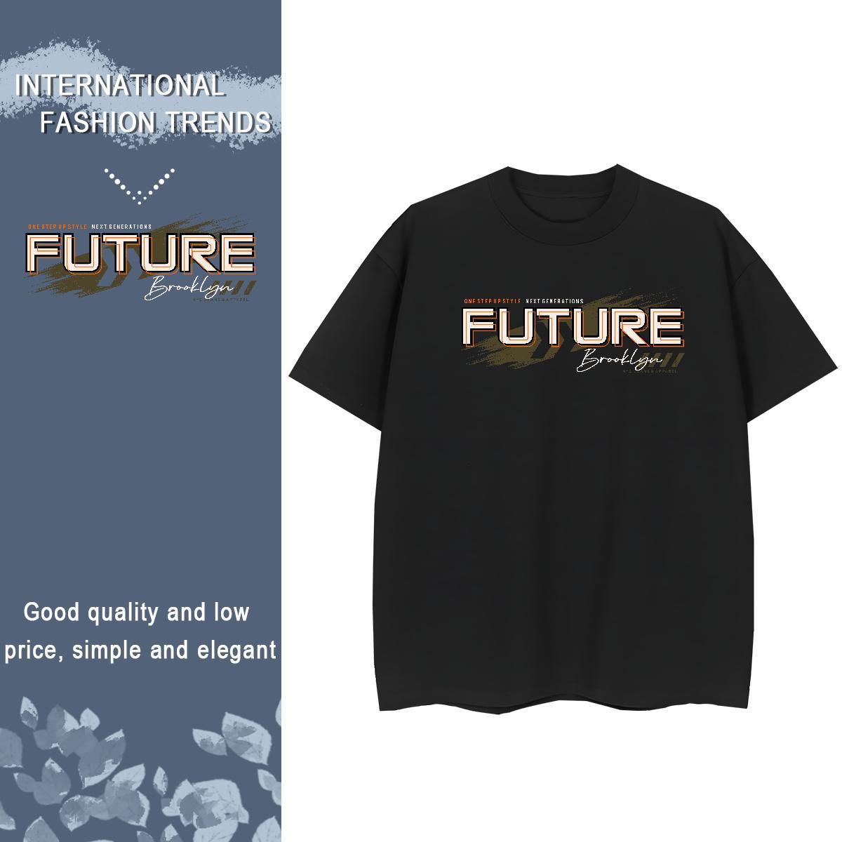 Lady Tshirt for Man Woman 230g Pure Cotton letter Hip Hop T shirt Breathable Soft Skull Wear