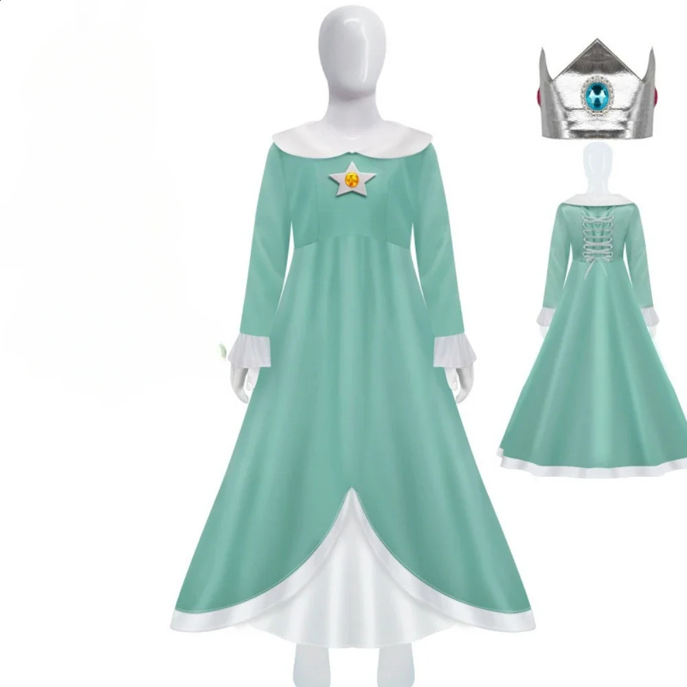 Peach Princess cosplay costume womens pink dress accessory set girls princess Halloween carnival party w240824