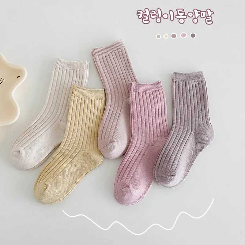 5 Pairs/Lot Children Socks Boy Girl Cotton Fashion Breathable Socks Four Seasons High Quality 1-12 Years Kids Birthday Gift CL240824