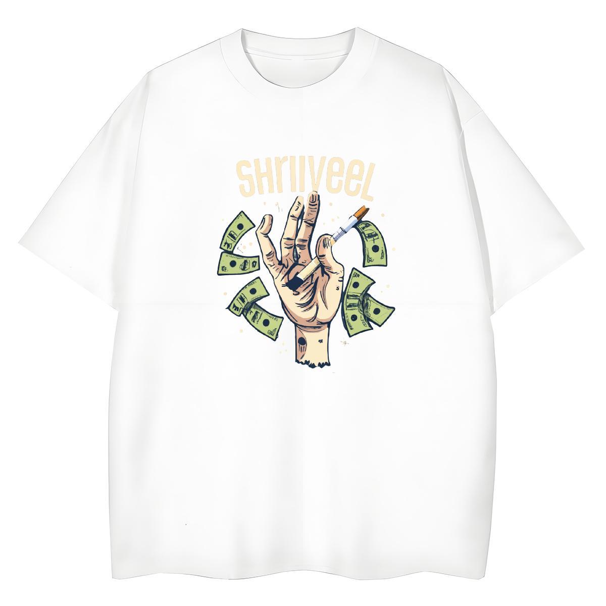 Cool Mens T Shirts 230g Cotton skull Hip Hop Plus Size Custom Round Neck Short Sleeve Men Tees Designer Fashion Tops Tees