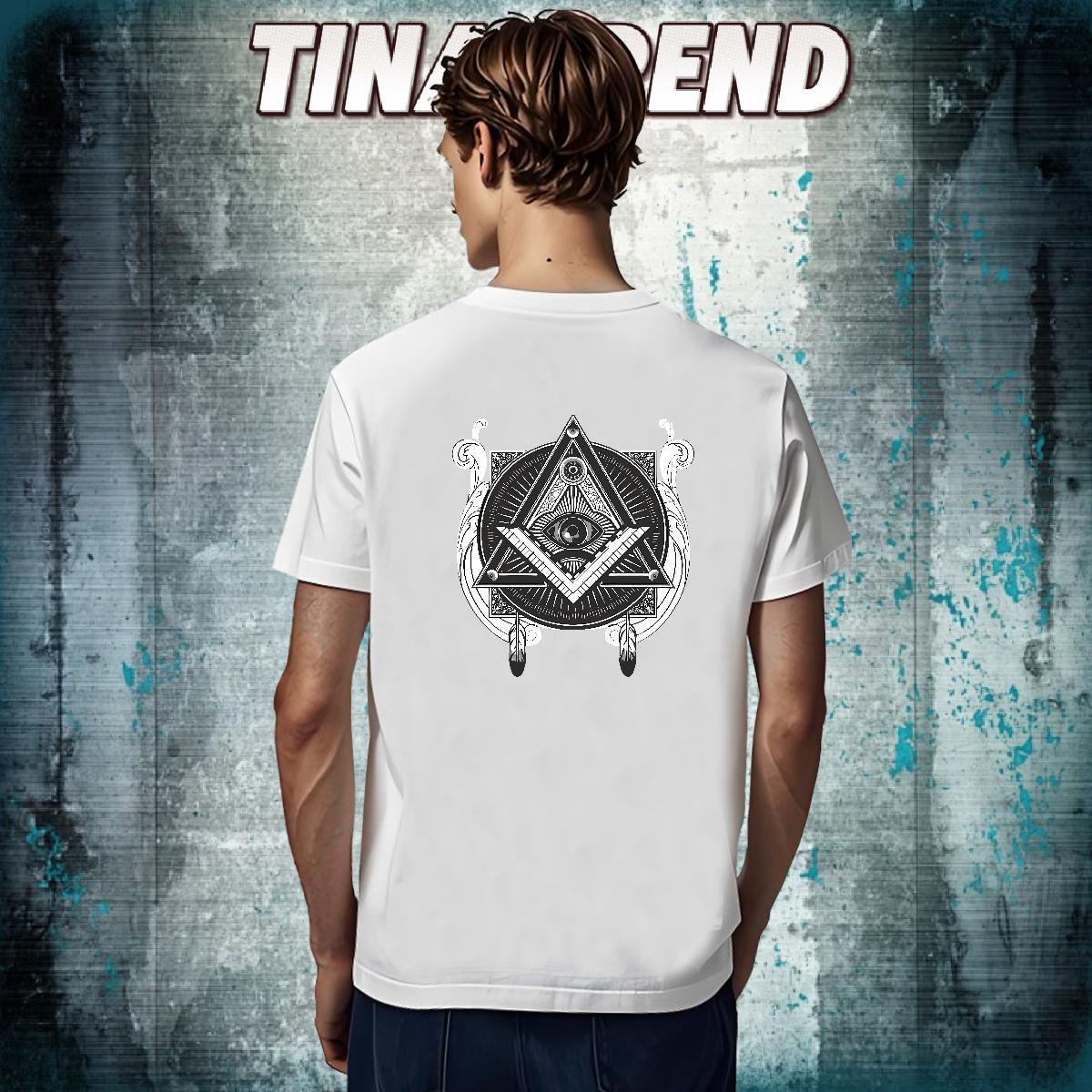 Comfortable T-Shirts for Men 230g Cotton eye of the devil Summer Casual Oversized 4XL O-Neck Short Sleeve Men Tops Tees Fashion Top Tees
